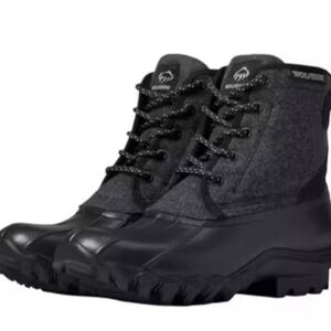 Wolverine Rugged Black and Gray Outdoor Boots.